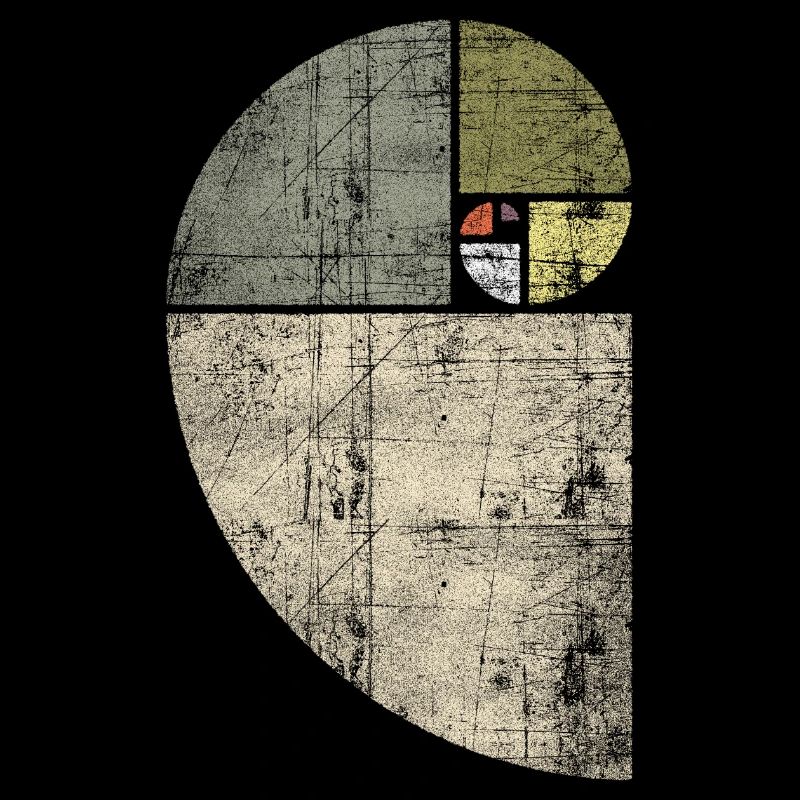Distressed Fibonacci Spirale