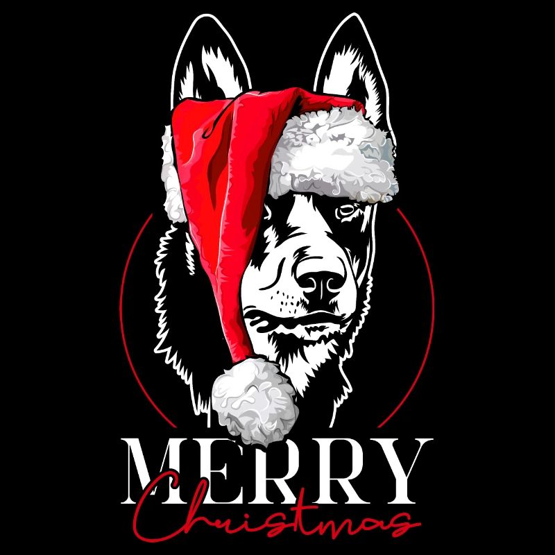 Père Noël Kelpie australien Joyeux Noël Wilsigns