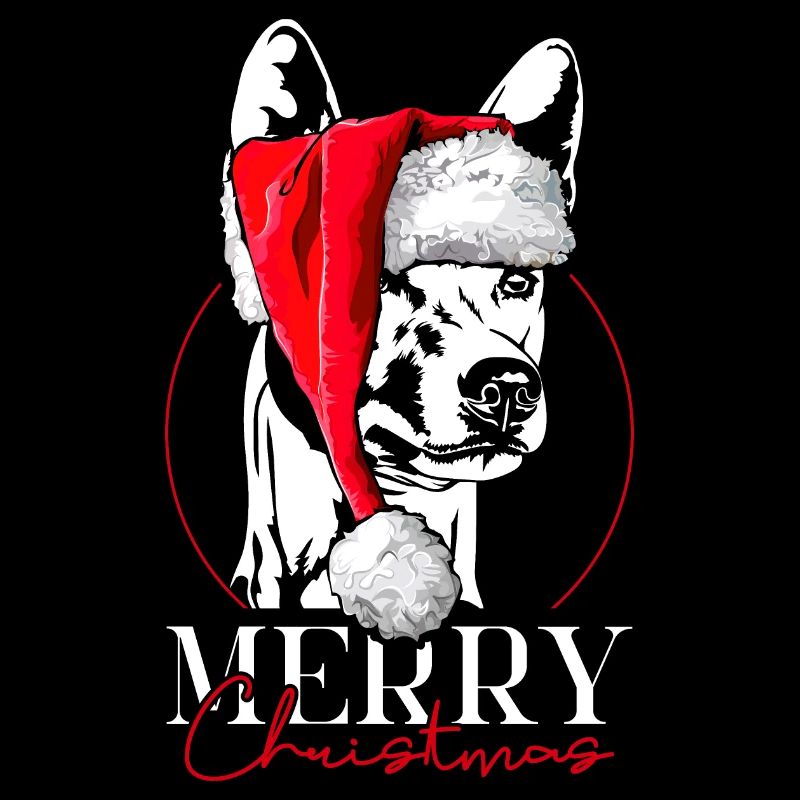 Père Noël Basenji Joyeux Noël Chiens Wilsigns