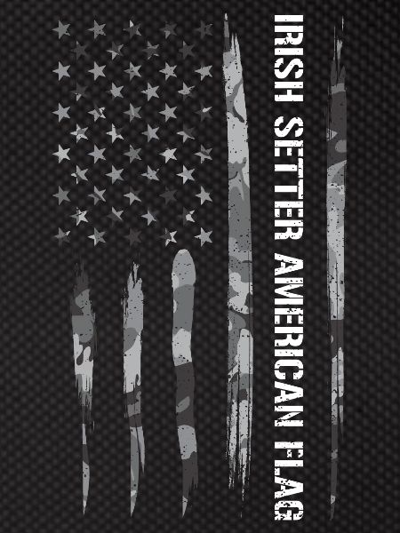 Irish Setter American Flag