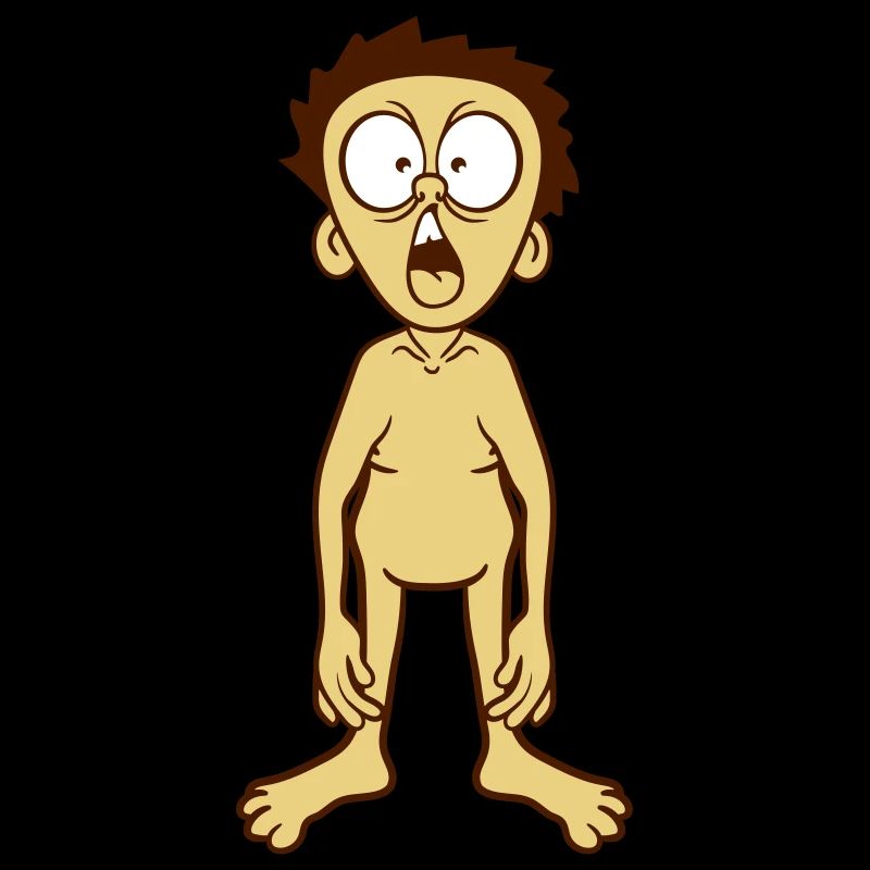 nu peur effrayé choc crier garçon