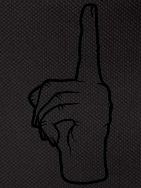 Hand gesture upwards