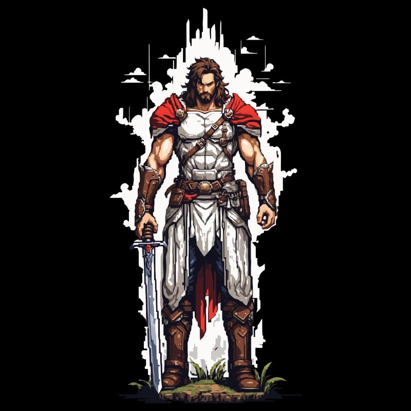 Retro Gaming Pixel Art Arcade Videogame Design