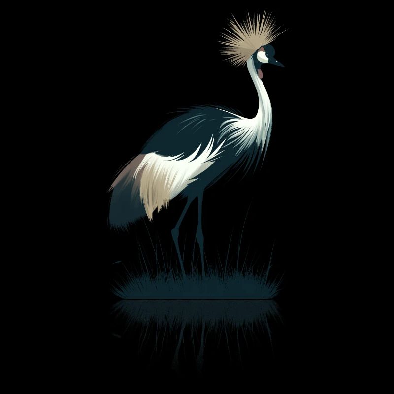 Crowned crane