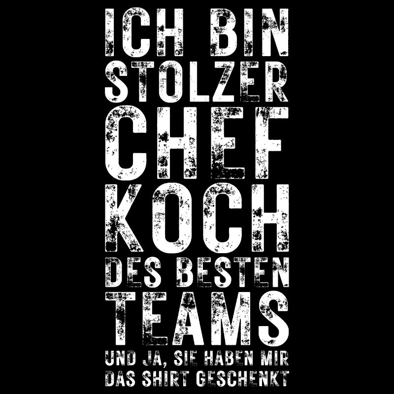 Stolzer Küchenchef des besten Teams