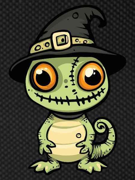 Chameleon Halloween Funny Zombie