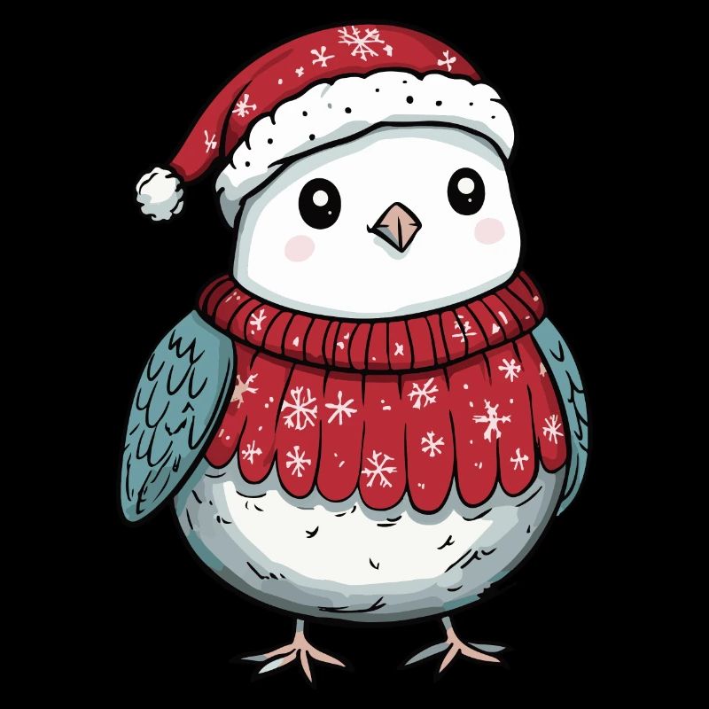Taube Vogel Weihnachten Comic