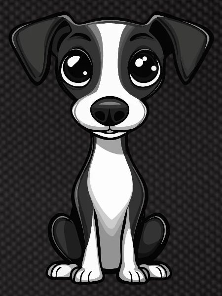 Whippet Dog Comic Baby