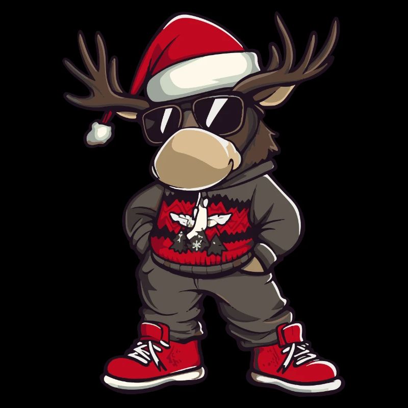 Moose Christmas X-Mas