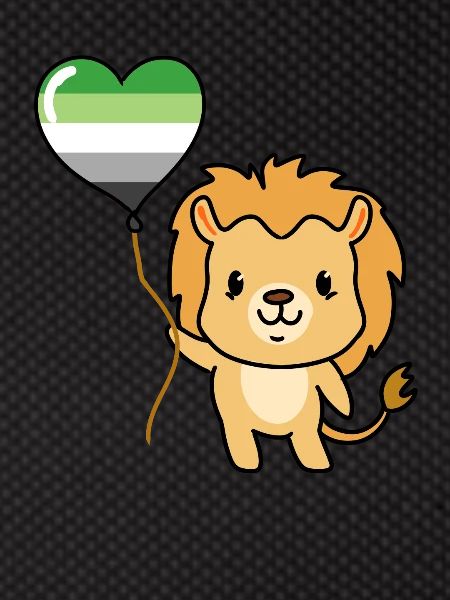 Lion Balloon Aromantic Pride