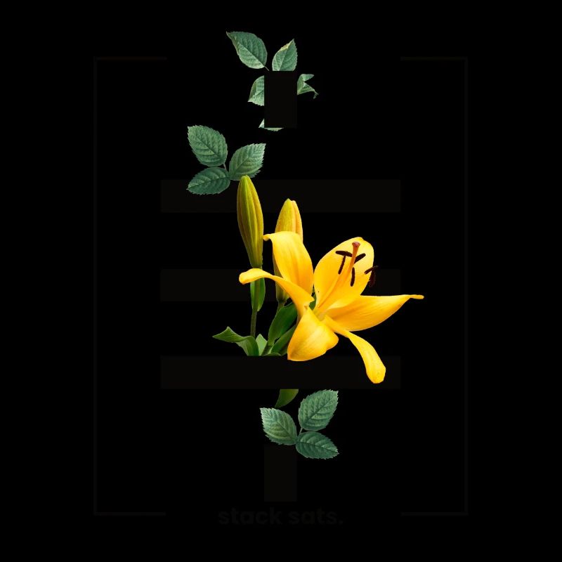 Blumen Bitcoin Crypto Satoshis Symbol 21