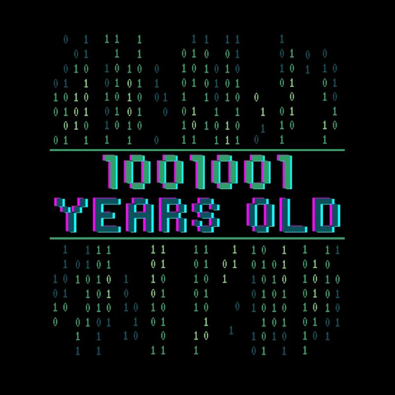 73. Geburtstag 73 Jahre alt Binärcode Coder