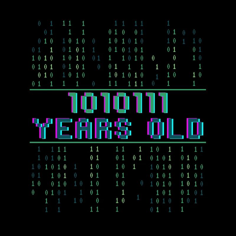 87. Geburtstag 87 Jahre alt Binärcode Coder