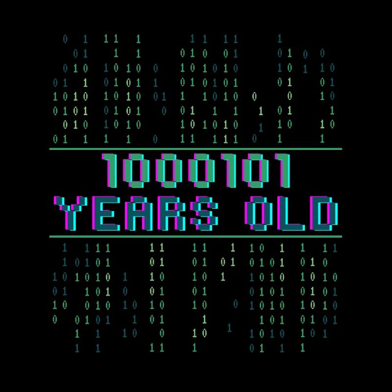 69. Geburtstag 69 Jahre alt Binärcode Informatik