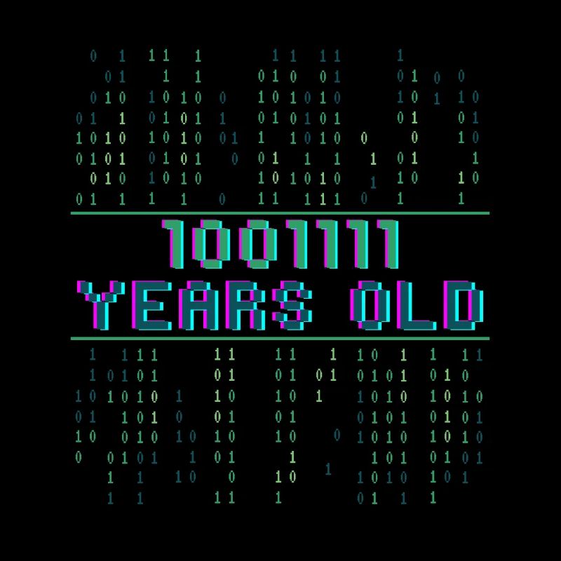 79. Geburtstag 79 Jahre alt Binärcode Informatik