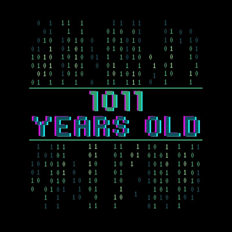 11. Geburtstag 11 Jahre alt Binärcode Coder