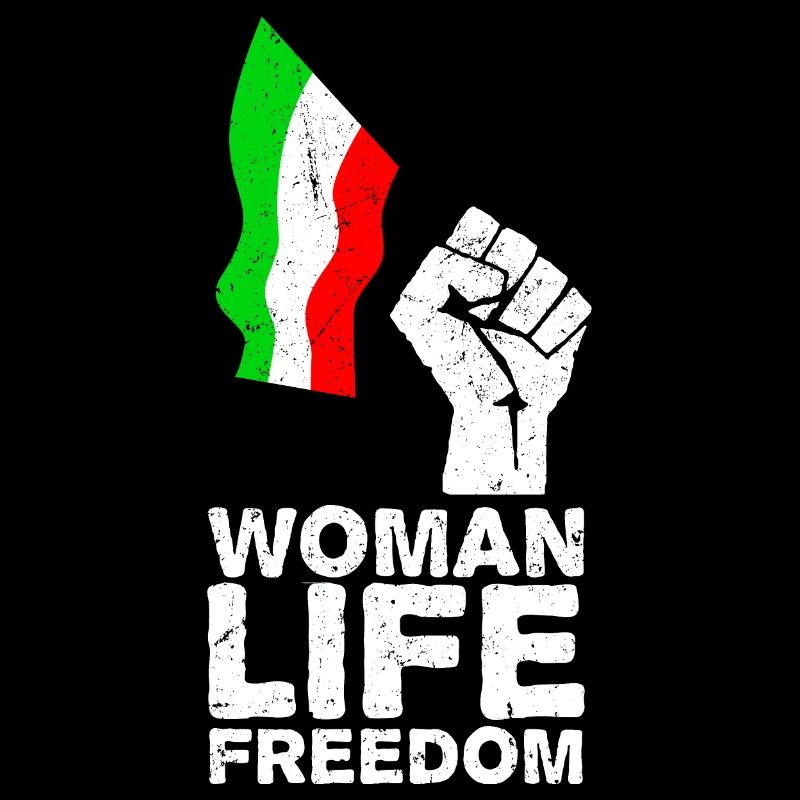 Femme, vie, liberté | Libérez l’Iran ! | Avec drapeau