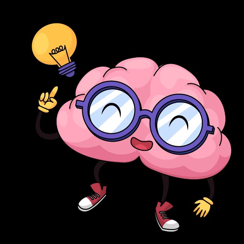 Gehirn Idee Comic Hand gezeichnet