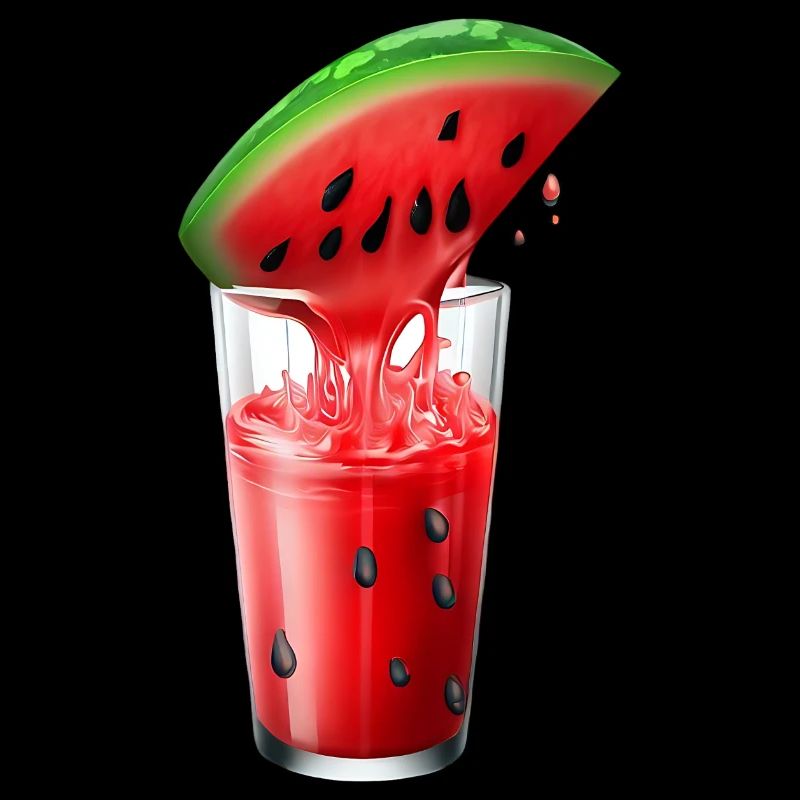 Saftige Wassermelone im Glas