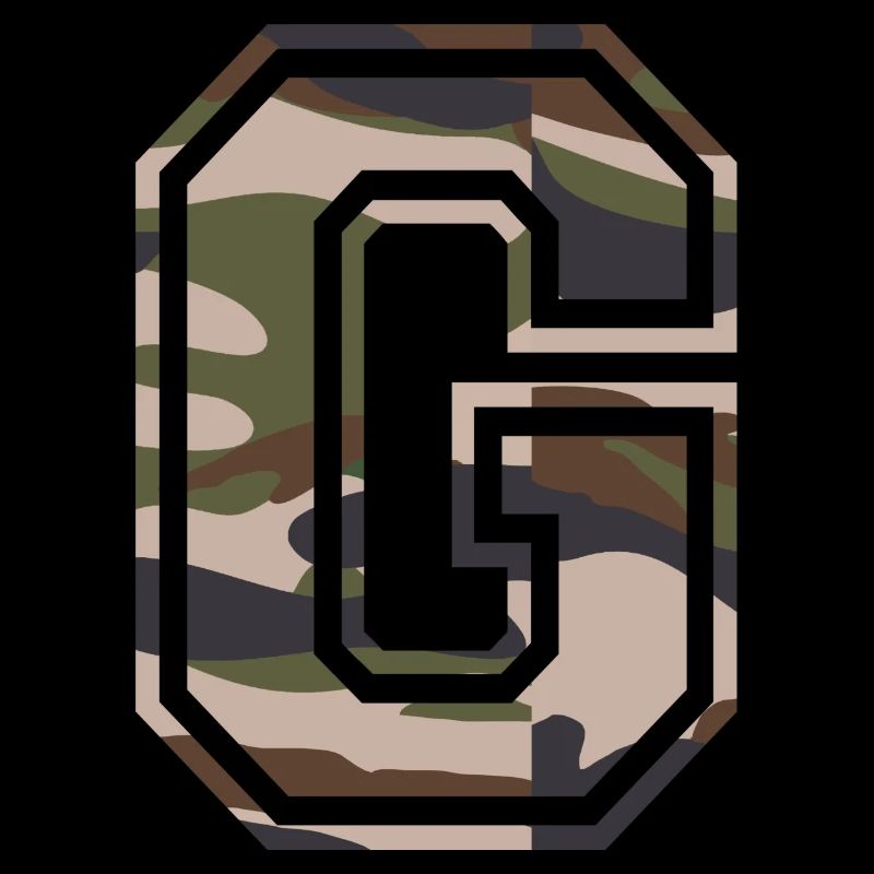 G, Monogramme, Camouflage Vert-Brun