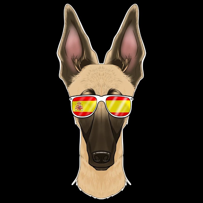 Malinois I Lunettes de Soleil Espagne I Drapeau Espagnol