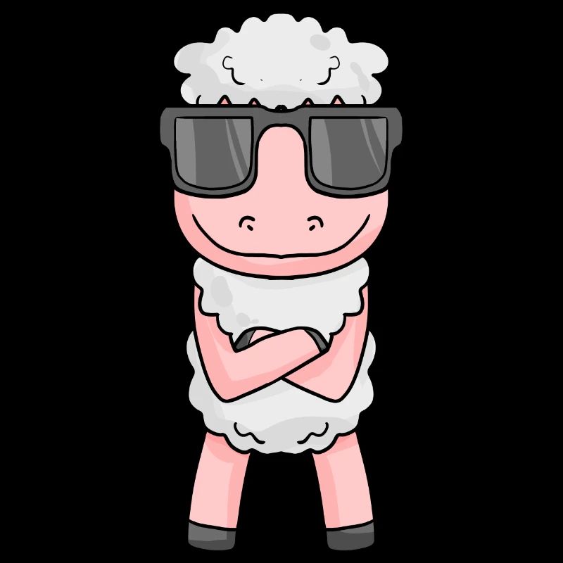 cooles Schaf mit Sonnenbrille