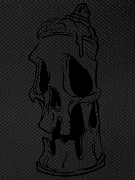 Skull spray can