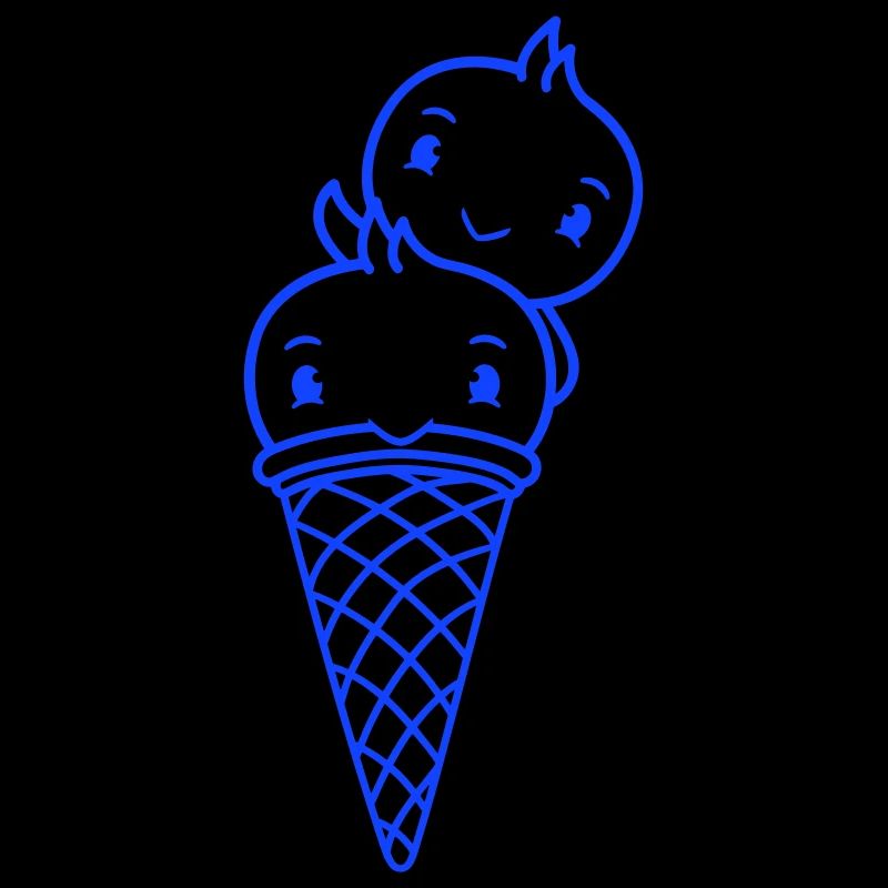 Vögel Eis Waffel Waffeleis Kugeln Eiscreme Eistüte