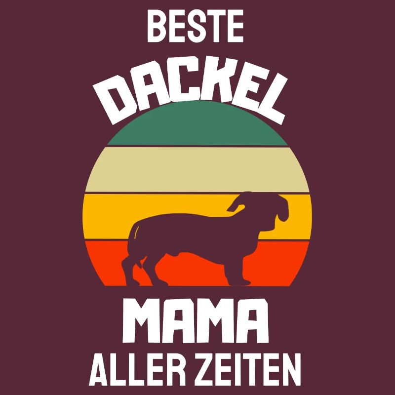 Hunde Mama Hundebesitzer Muttertag Retro Dackel