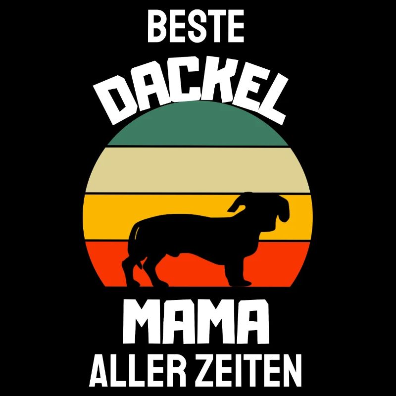 Hunde Mama Hundebesitzer Muttertag Retro Dackel