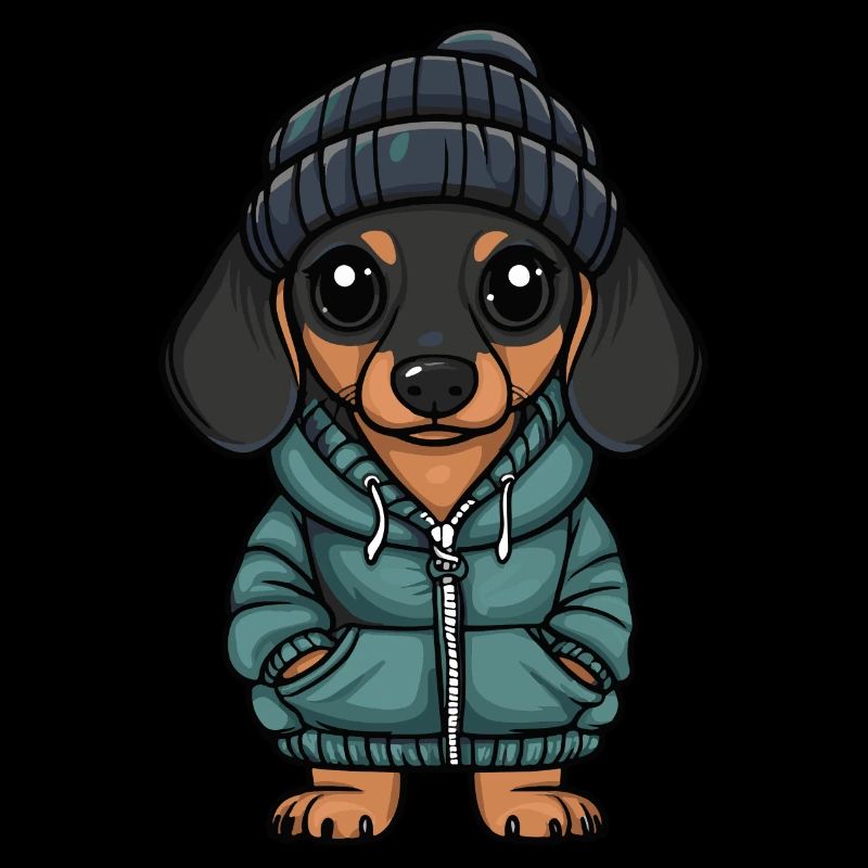 Dackel DachsHund Winter