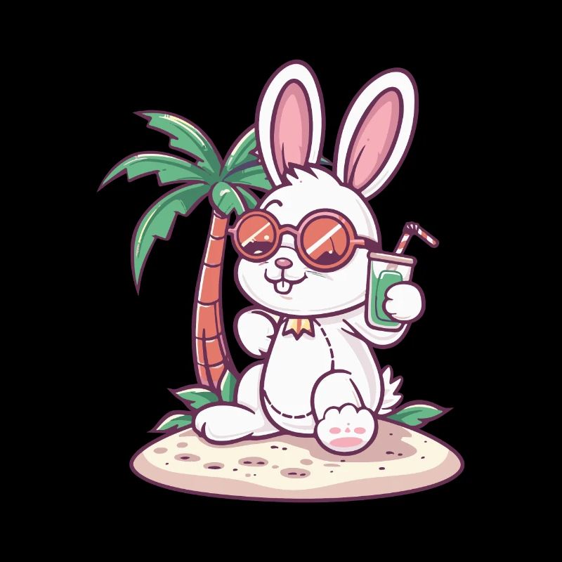 Bunny, Island, Summer, Palm