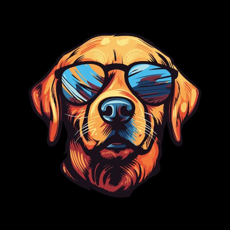 Fête de tête cool de chien labrador