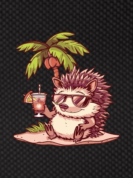 Hedgehog Summer Beach Comic