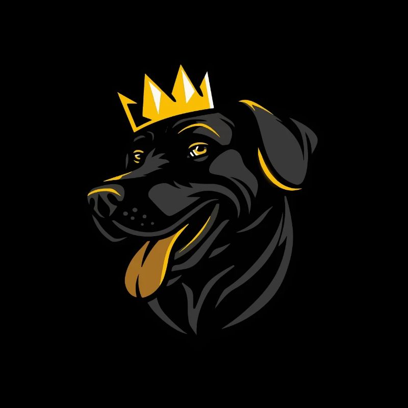 Labrador Hund Kopf Krone