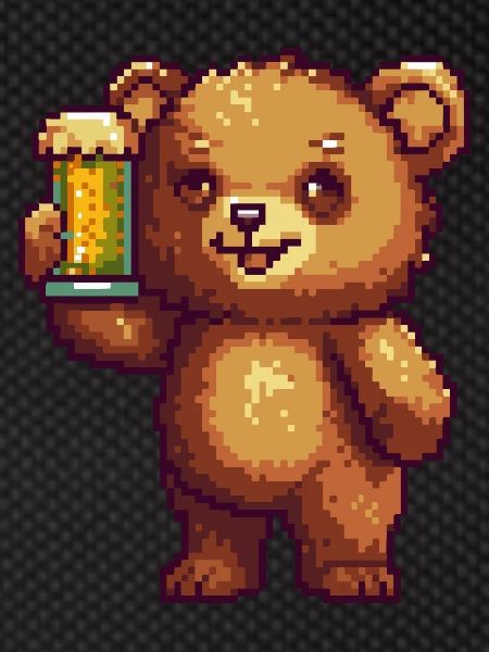 Bear Beer Pixel