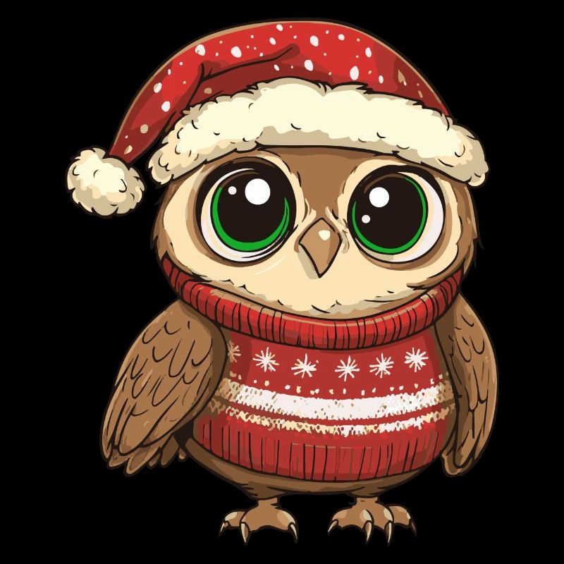 Eule Weihnachten Comic