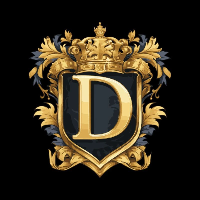 D Buchstabe Logo Krone