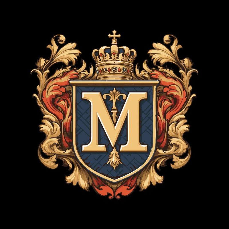 M Buchstabe Logo Krone
