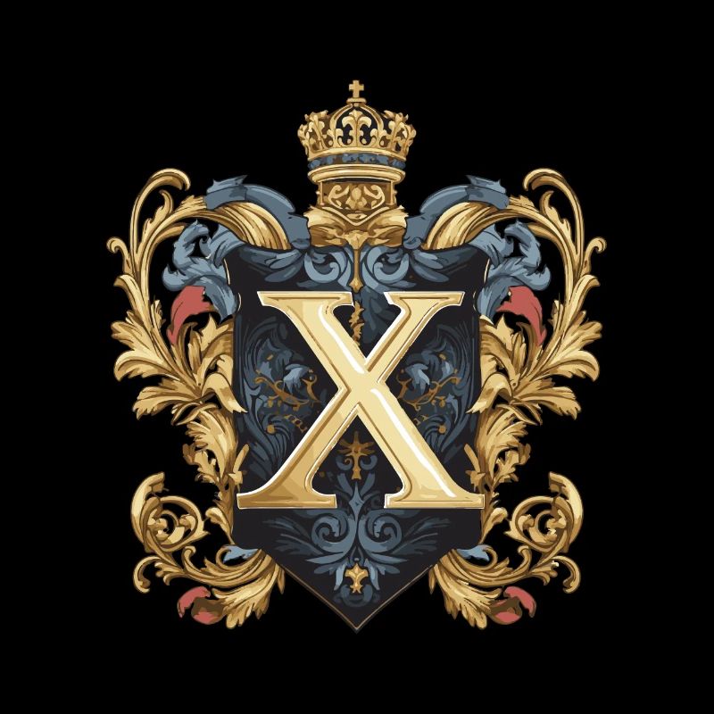 X Buchstabe Logo Krone