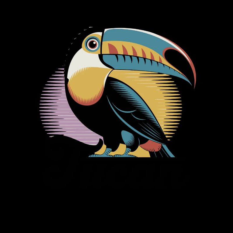 Toucan coloré avec une touche tropicale