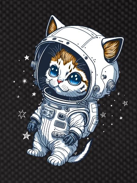 Bébé chat dans l’espace