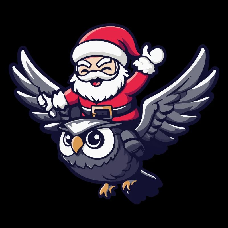 Eule Weihnachtsmann