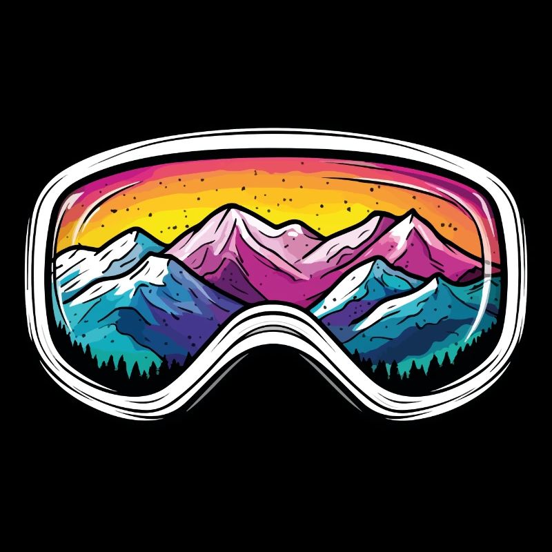 Ski Goggles Mountains Slope