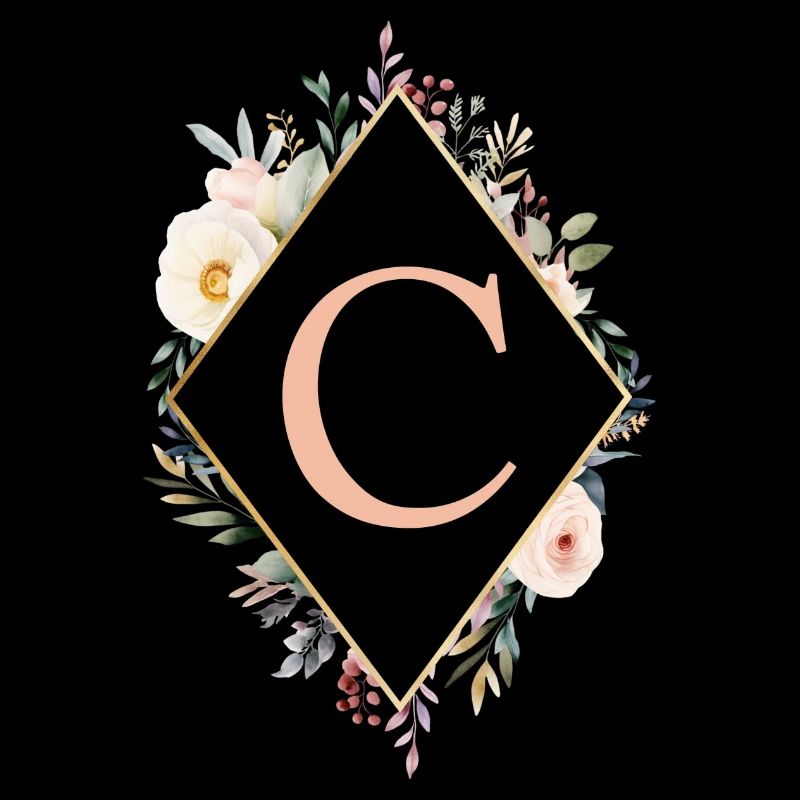 C Monogramm , Floral, Boho