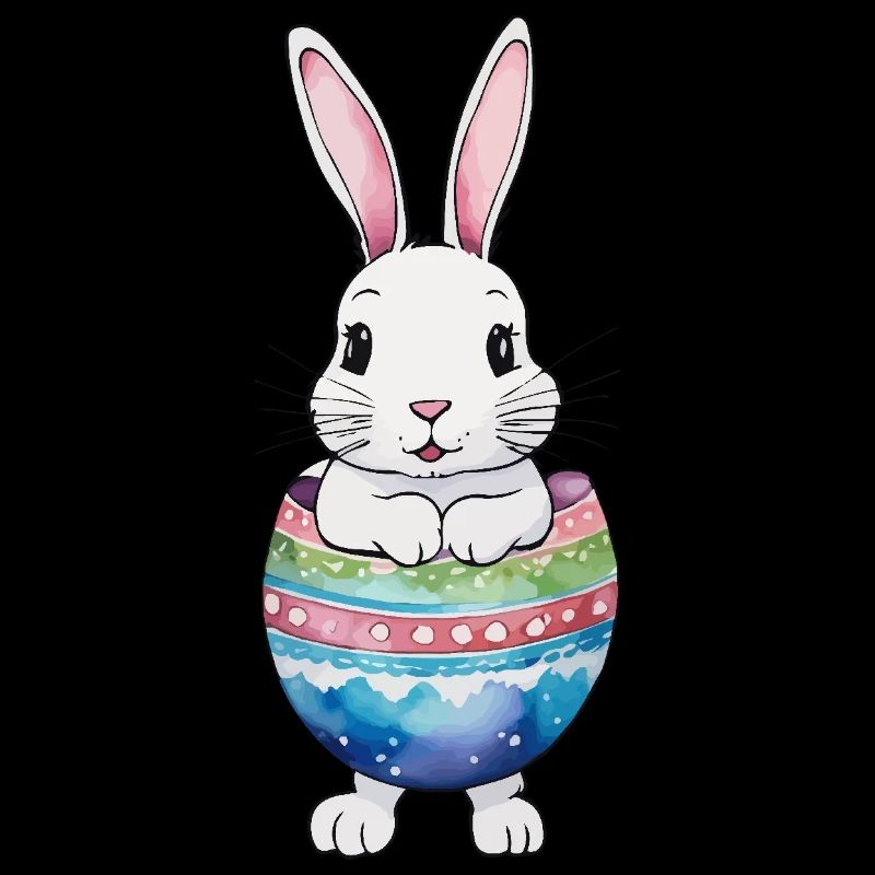 Lapin de Pâques Aquarelle de Pâques
