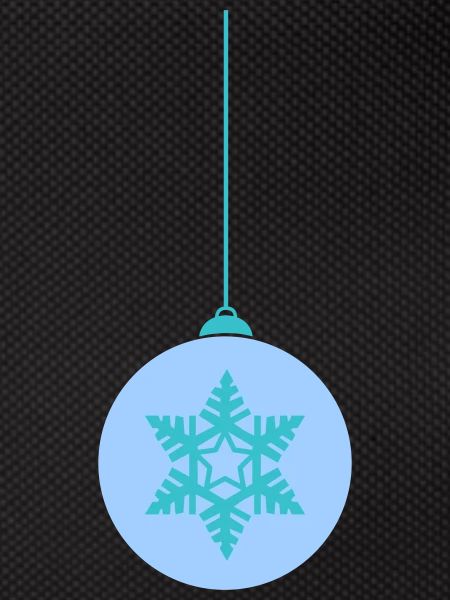 Weihnachtskugel Schneeflocken Blau Ornament
