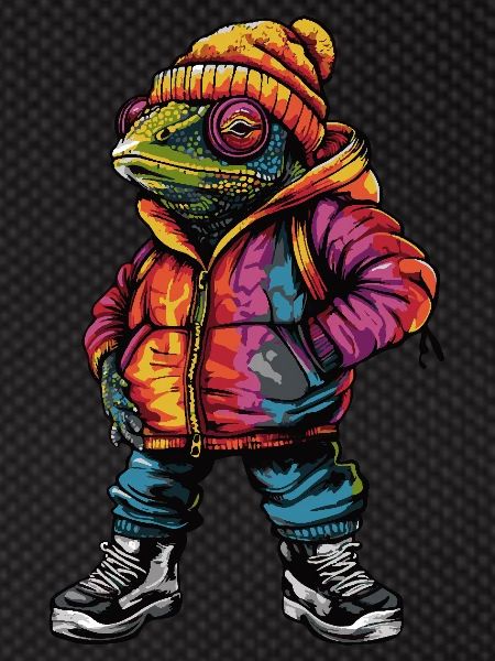 Chameleon Funny Winter