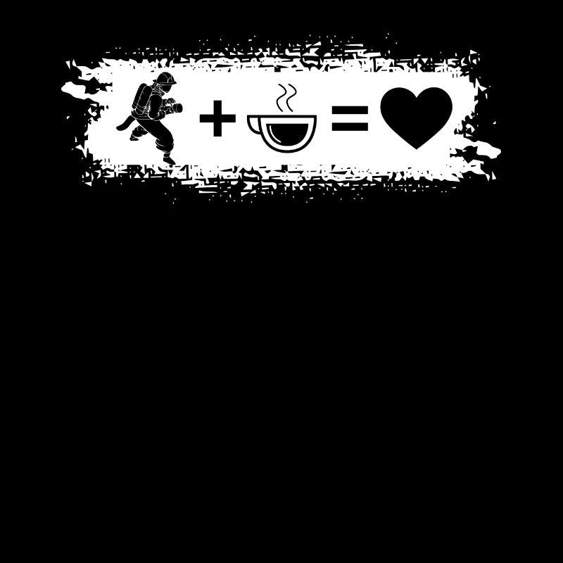 Grunge Rectangle - Coeur - Café - Pompiers -