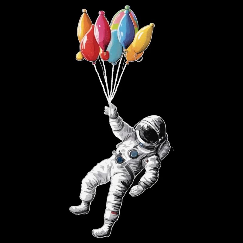 Astronaute avec des ballons